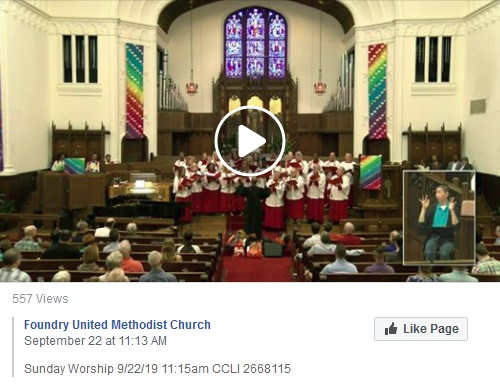 Foundry UMC Worship Sept 22 2019